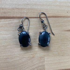 I think they are navy blue but dark drop earrings